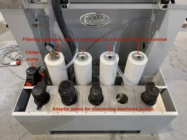 Detalles del equipo de refrigeración y filtración ELITE modelo FILTRAmaq PRO