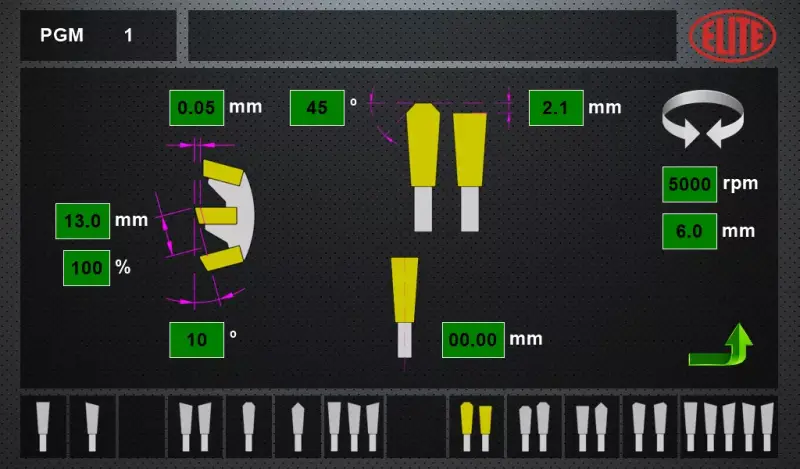 Écran tactile permettant une programmation rapide et facile. Modèle ELITE SVG 850
