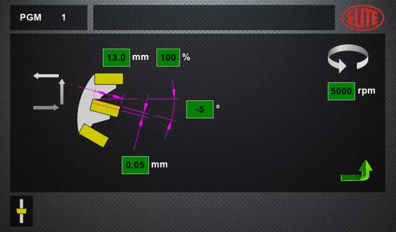 Pantalla táctil que permite una programación sencilla y rápida. ELITE modelo SVG 850