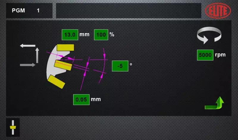 Écran tactile permettant une programmation rapide et facile. Modèle ELITE SVG 850
