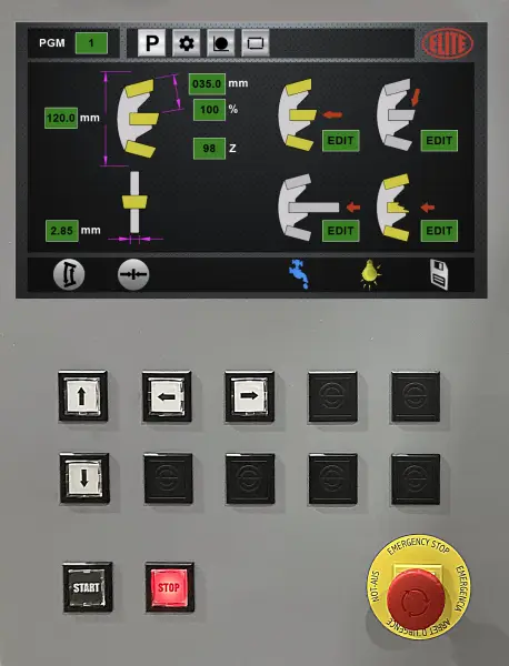 Bedienfeld mit Farbdisplay des ELITE-Modells AVB 850